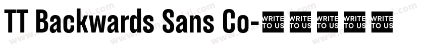 TT Backwards Sans Co字体转换